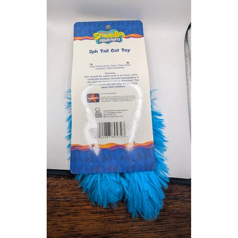SpongeBob SquarePants 2pk Tail Cat Toys Plush NEW